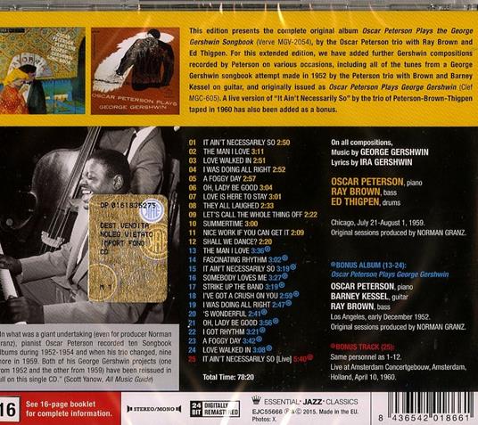Plays the George Gershwin Songbook - CD Audio di Oscar Peterson - 2