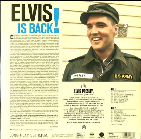 Elvis Is Back! - Vinile LP di Elvis Presley - 2