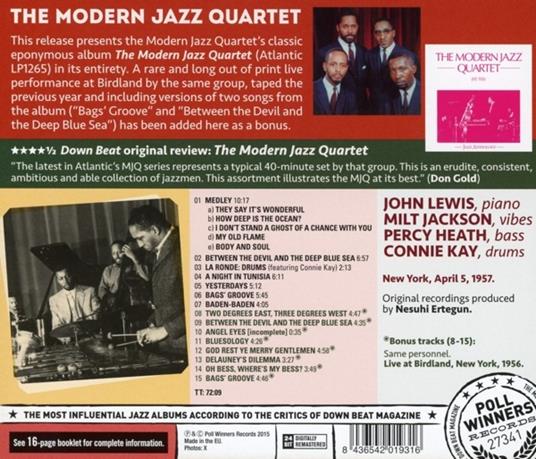 The Modern Jazz Quartet - Live at Birdland - CD Audio di Modern Jazz Quartet - 2