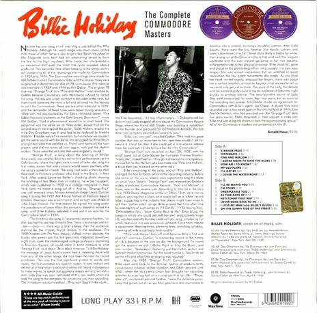 The Complete Commodore Masters - Vinile LP di Billie Holiday - 2