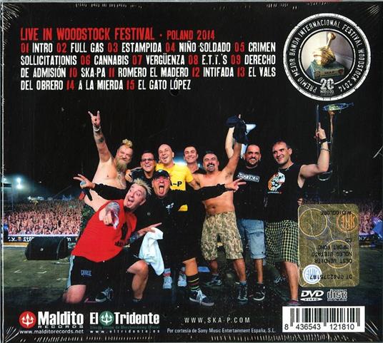 Live in Woodstock Festival - CD Audio + DVD di Ska-P - 2