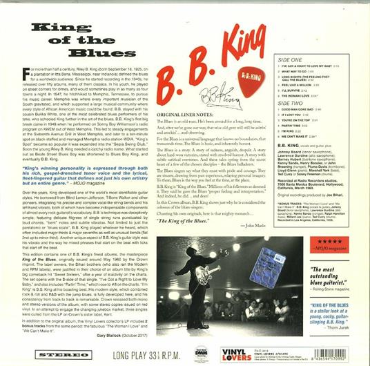 King of the Blues - Vinile LP di B.B. King - 2