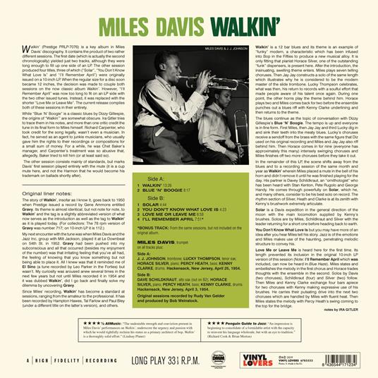 Walkin' - Vinile LP di Miles Davis - 2