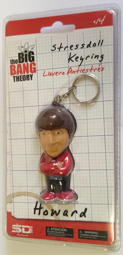 The Big Bang Theory Howard Figura Portachiavi Anti Stress 8cm SD Toys