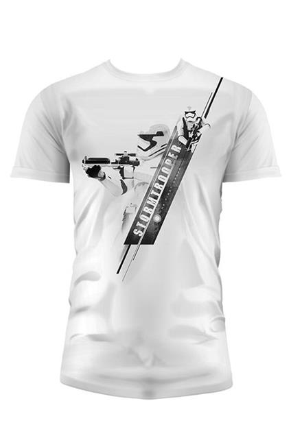 T-Shirt Star Wars Ep7 Stormtr Blaster White Boy Taglia M T-Shirt