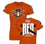 Star Wars The Force Awakens: Red Squad Orange Girl T-Shirt Size S