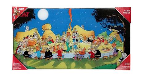 Asterix Glass Poster Characters 60 x 30 cm