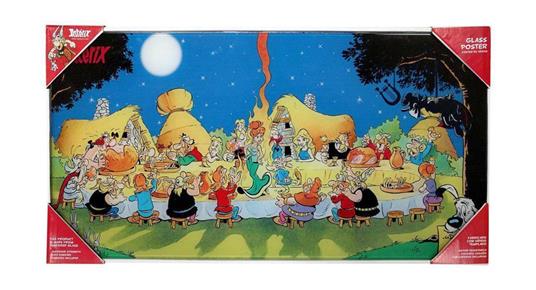 Asterix Glass Poster Characters 60 x 30 cm
