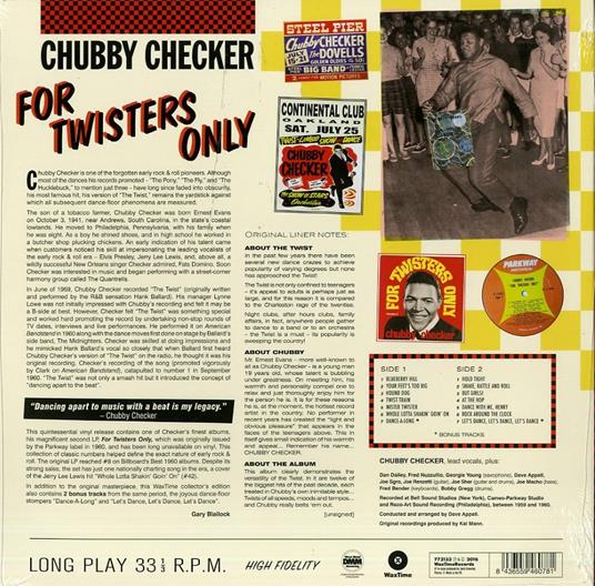 For Twisters Only - Vinile LP di Chubby Checker - 2