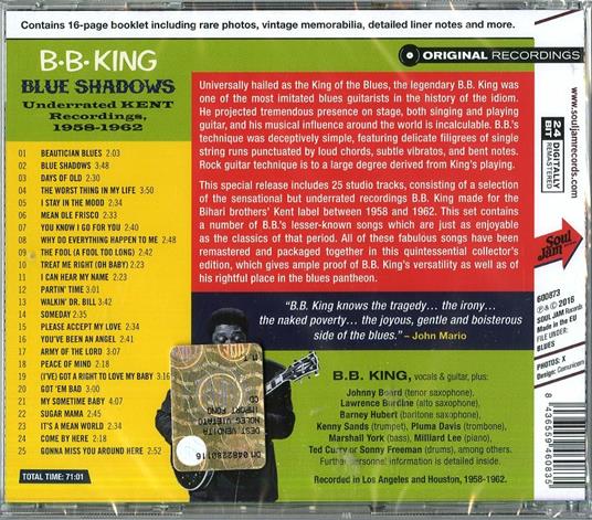 Blue Shadows (Remastered) - CD Audio di B.B. King - 2
