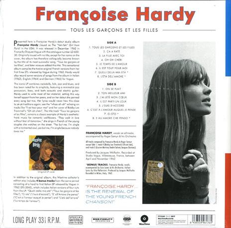 Tous les garcons (180 gr.) - Vinile LP di Françoise Hardy - 2
