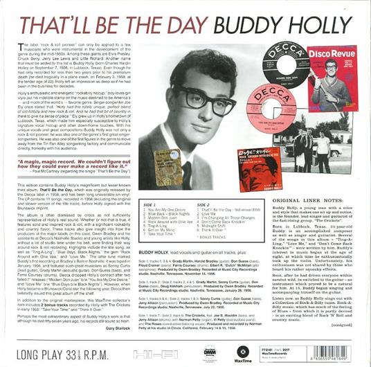 That'll Be (+ Bonus Tracks) - Vinile LP di Buddy Holly - 2