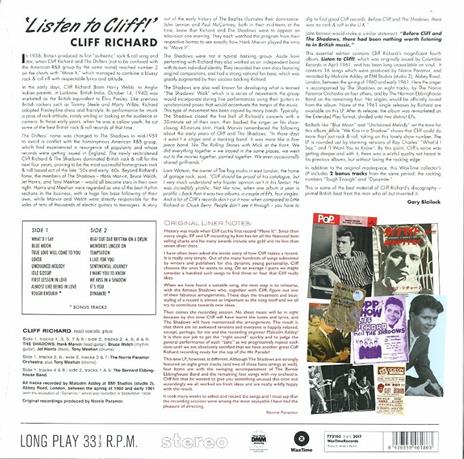 Listen to (+ Bonus Tracks) - Vinile LP di Cliff Richard - 2