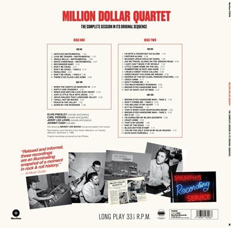 Million Dollar Quartet (Deluxe Edition + Gatefold Sleeve) - Vinile LP di Johnny Cash,Elvis Presley,Jerry Lee Lewis,Carl Perkins - 2