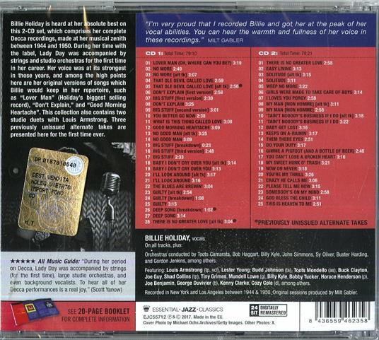 The Complete Decca Recordings (Remastered) - CD Audio di Billie Holiday - 2