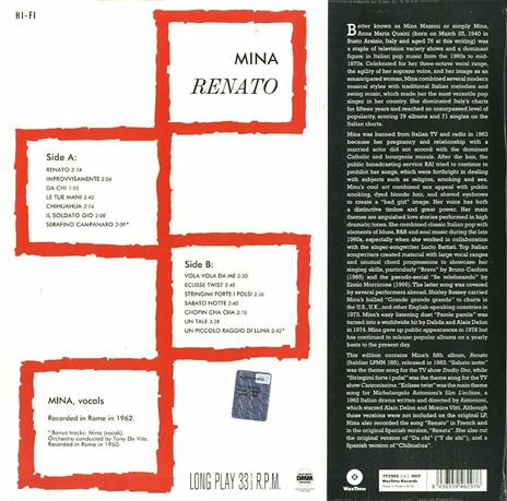 Renato - Vinile LP di Mina - 2
