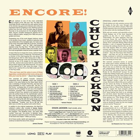 Encore! (180 gr.) - Vinile LP di Chuck Jackson - 2