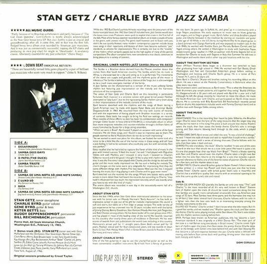 Jazz Samba (Blue Coloured Vinyl) - Vinile LP di Stan Getz,Charlie Byrd - 2