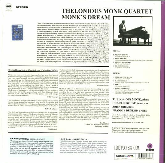 Monk's Dream (Purple Coloured Vinyl) - Vinile LP di Thelonious Monk - 2