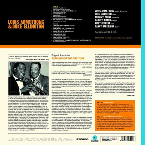The Great Summit (Transparent Blue Vinyl Limited Edition) - Vinile LP di Louis Armstrong,Duke Ellington - 2
