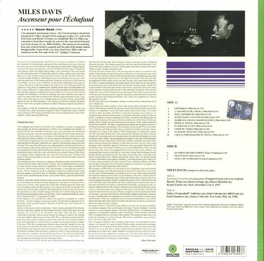 Ascenseur Pour L'echafaud (Green Vinyl Limited Edition) (Colonna Sonora) - Vinile LP di Miles Davis - 2
