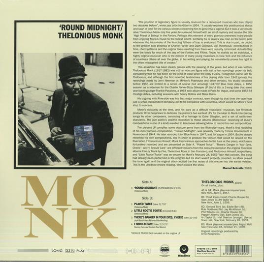 Round Midnight - Vinile LP di Thelonious Monk - 2