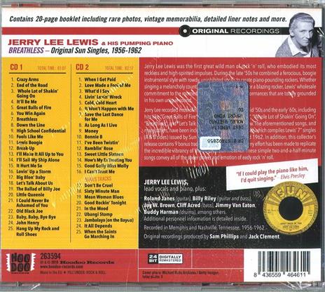 Breathless. Original Sun Singles 1956-1962 - CD Audio di Jerry Lee Lewis - 2