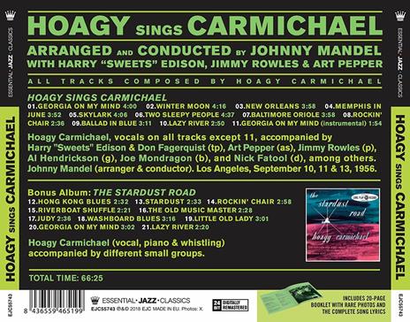 Hoagy Sings Carmichael - The Stardust Road - CD Audio di Hoagy Carmichael - 2