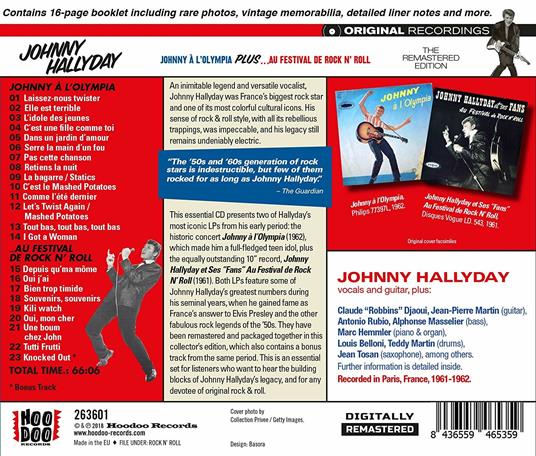 A l'Olympia - Au Festival de Rock N 'Roll - CD Audio di Johnny Hallyday - 2