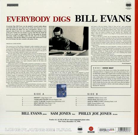Everybody Digs Bill Evans - Vinile LP di Bill Evans - 2