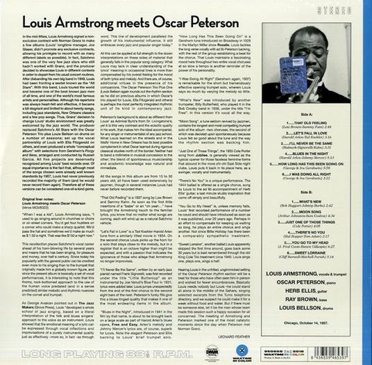 Meets Oscar Peterson - Vinile LP di Louis Armstrong - 2