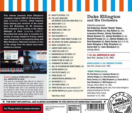 All American in Jazz - Midnight in Paris - CD Audio di Duke Ellington - 2