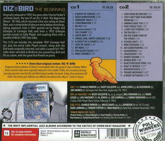Diz 'n' Bird. The Beginning - CD Audio di Dizzy Gillespie,Charlie Parker - 2