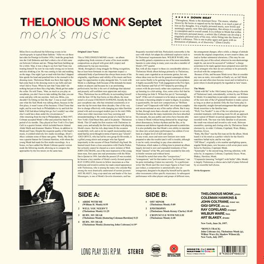 Monk's Music (Transparent Red Vinyl) - Vinile LP di Thelonious Monk - 2