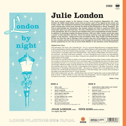 London by Night (Orange Coloured Vinyl) - Vinile LP di Julie London - 2