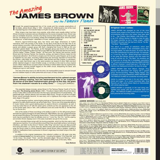 The Amazing James Brown and the Famous Flame - Vinile LP di James Brown - 2