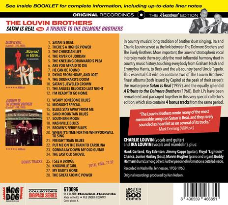 Satan Is Real - A Tribute to the Delmore Brothers - CD Audio di Louvin Brothers - 2