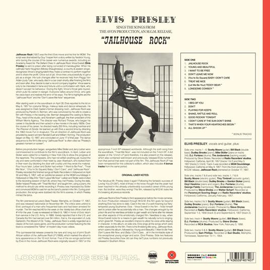 Jailhouse Rock (Coloured Vinyl) - Vinile LP di Elvis Presley - 2