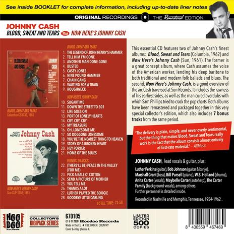 Blood, Sweat and Tears - Now Here's Johnny Cash - CD Audio di Johnny Cash - 2