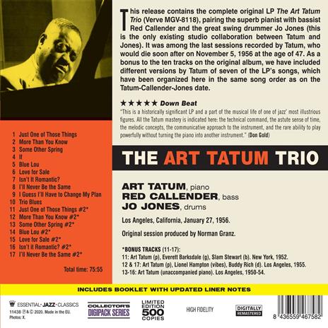 Presenting the Art Tatum Trio (with Bonus Tracks) - CD Audio di Art Tatum - 2