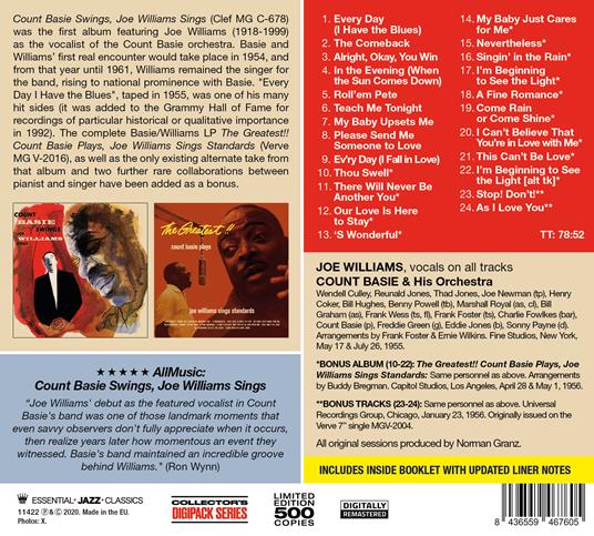 Count Basie Swings, Joe William Sings - CD Audio di Count Basie,Joe Williams - 2