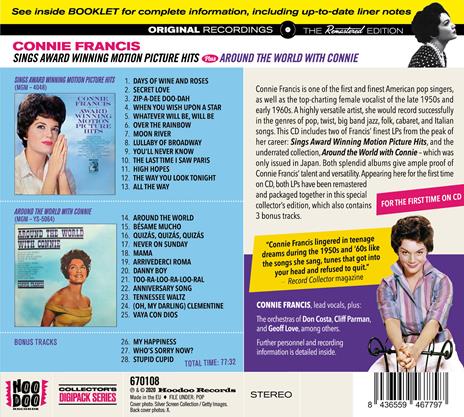 Sings Award Winning Motion Picture Hits - CD Audio di Connie Francis - 2