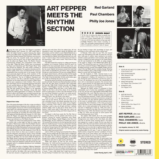 Meets the Rhythm Section (Yellow Coloured Vinyl) - Vinile LP di Art Pepper - 2