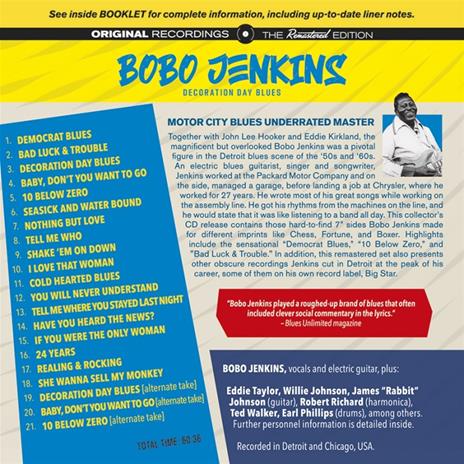 Decoration Day Blues - CD Audio di Bobo Jenkins - 2