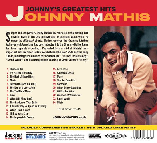 Johnny's Greatest Hits - CD Audio di Johnny Mathis - 2