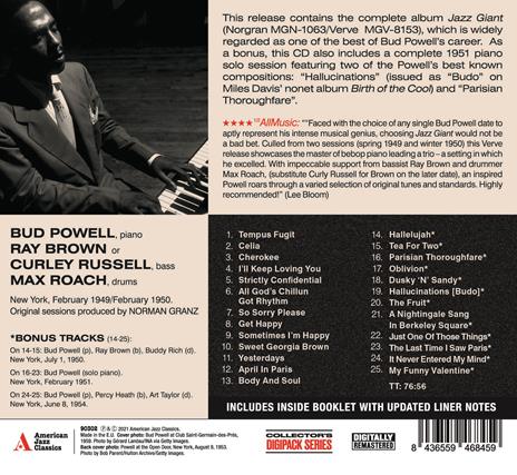 Jazz Giant - CD Audio di Bud Powell - 2
