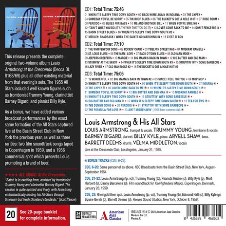 At The Crescendo 1955 - Complete Edition - CD Audio di Louis Armstrong - 2