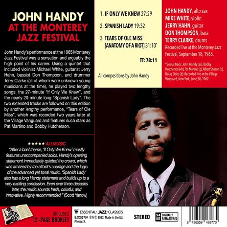 At The Monterey Jazz Festival - CD Audio di John Handy - 2