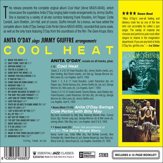 Cool Heat - CD Audio di Anita O'Day - 2