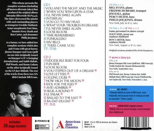 Complete Interplay Sessions - CD Audio di Bill Evans - 2
